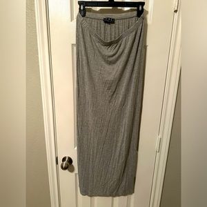 Grey Long cotton skirt by Pol